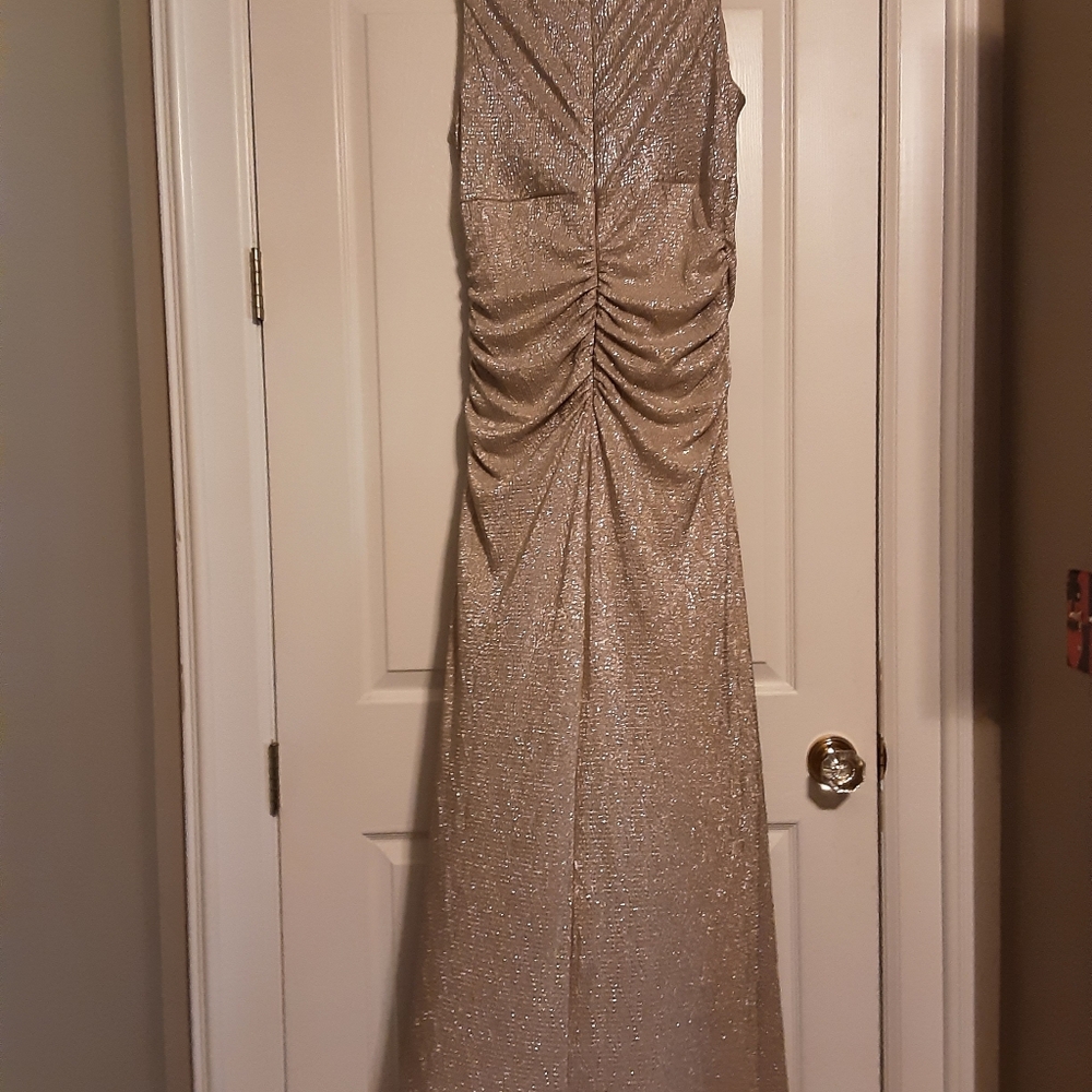 R&M Richards Shimmering Gold Gown (Worn Once)